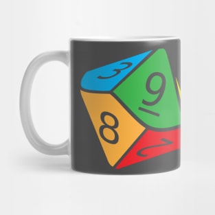 d10 Dice RPG Shirt | Multi Color Design Mug